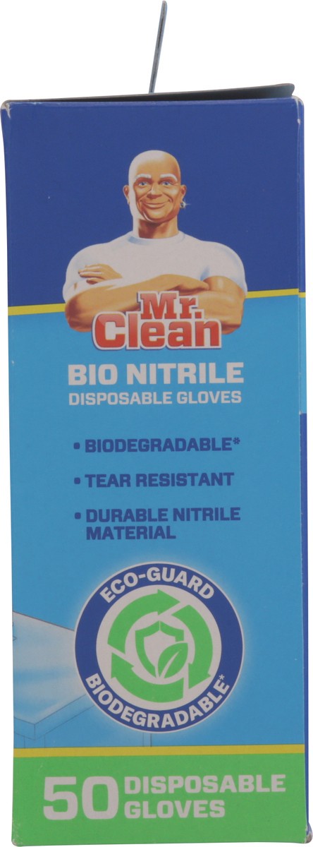 slide 7 of 11, Mr. Clean Bio Nitrile Disposable One Size Fits Most Gloves 50 Each, 50 ct