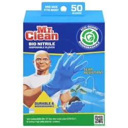 Mr. Clean Bio Nitrile Disposable One Size Fits Most Gloves 50 Each