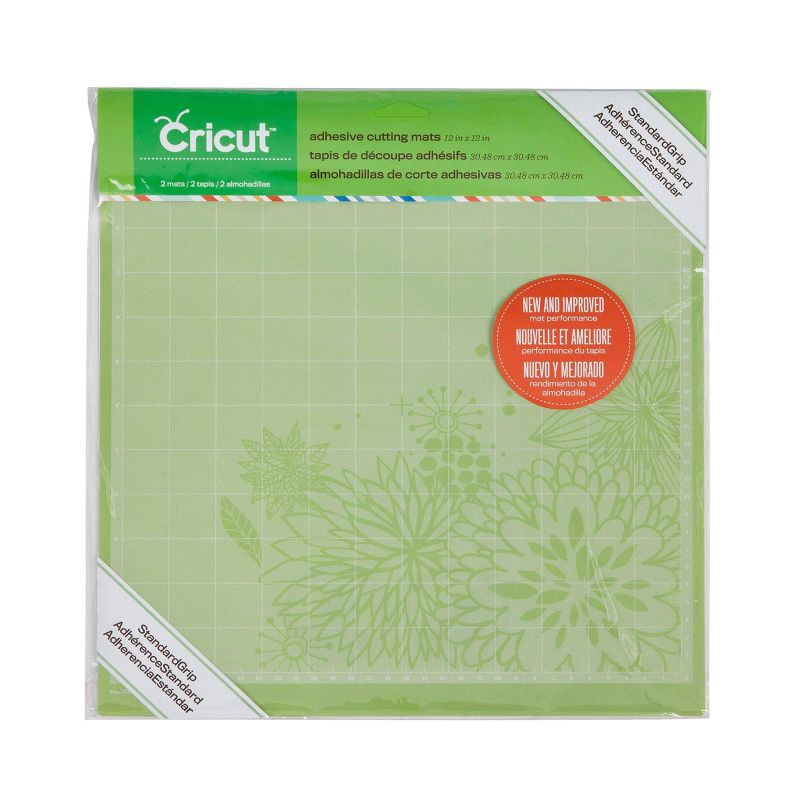 slide 1 of 4, Cricut StandardGrip 12x12 Cutting Mat - 2pc: Craft Mats for Cricut Cutting Board, Green, Plastic, 12x12, 0.45 lbs, 2 ct, 0.45 lb