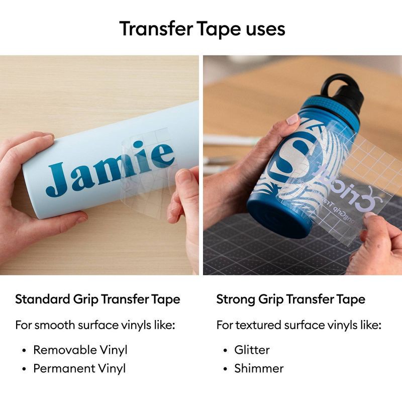 slide 6 of 6, Cricut 12" x 48" Strong Grip Transfer Tape: Clear PET for Vinyl, Compatible with All Cricut Machines, Craft Cutting Material, 1 ct