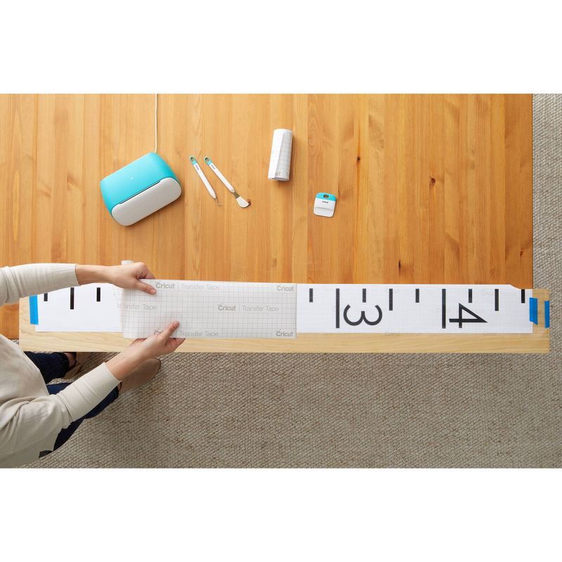 slide 3 of 5, Cricut Joy 4ft Transfer Tape: Clear PET Vinyl Transfer for All Cricut Machines, Craft Cutting Material, 5.5" Width, 4 ft