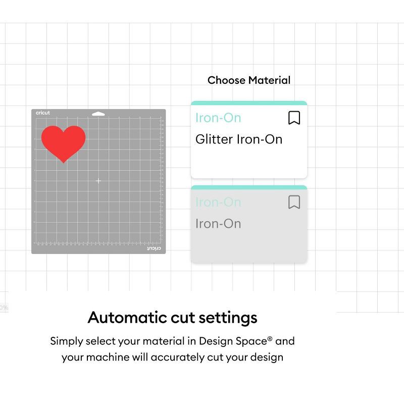 slide 4 of 7, Cricut 12"x19" Glitter Iron-On - Gold, 1 ct