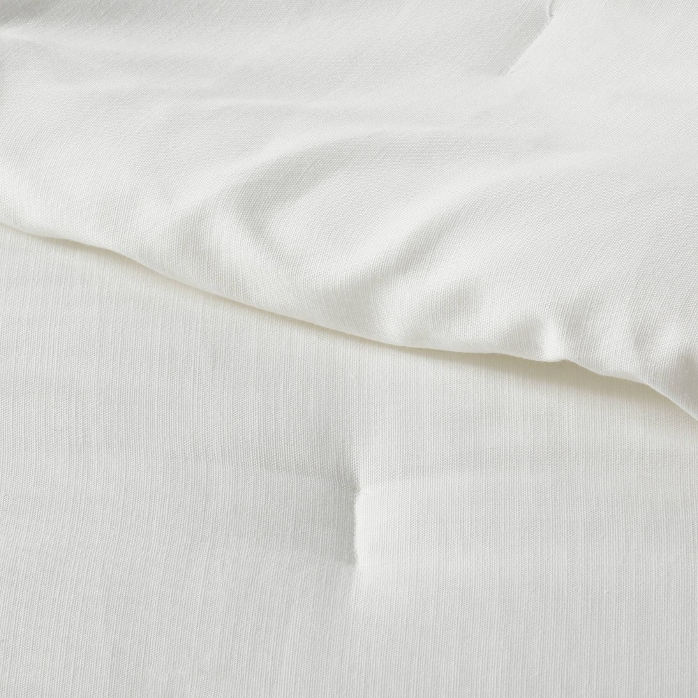 slide 3 of 4, King Family-Friendly Comforter & Sham Set White Chambray - Threshold, 1 ct