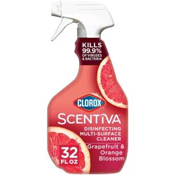 Clorox Scentiva Grapefruit & Orange Blossom Multi-Surface Spray - 32 fl oz: Liquid Cleaner, Disinfectant, Multipurpose Use