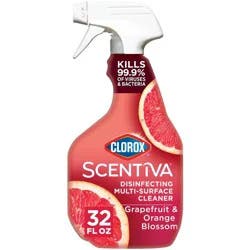 Clorox Scentiva Grapefruit & Orange Blossom Multi-Surface Spray - 32 fl oz: Liquid Cleaner, Disinfectant, Multipurpose Use