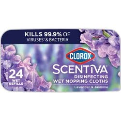 Clorox Scentiva Disinfecting Wet Mopping Cloths - Lavender & Jasmine - 24ct