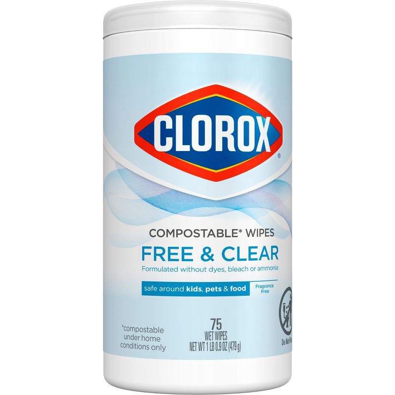 slide 2 of 14, Clorox Free & Clear Wipes - 75ct, 75 ct