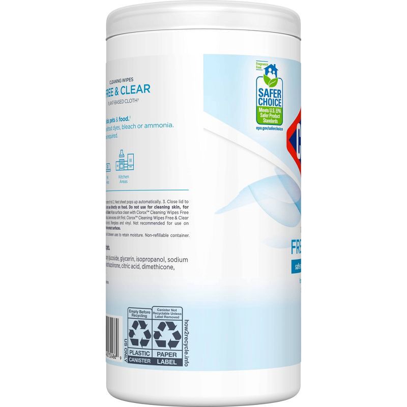 slide 12 of 15, Clorox Free & Clear Wipes - 75ct, 75 ct