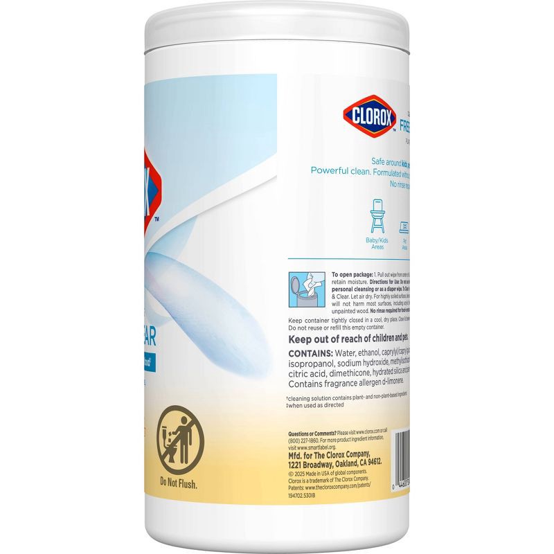 slide 12 of 14, Clorox Lemon Free & Clear Wipes - 75ct, 75 ct