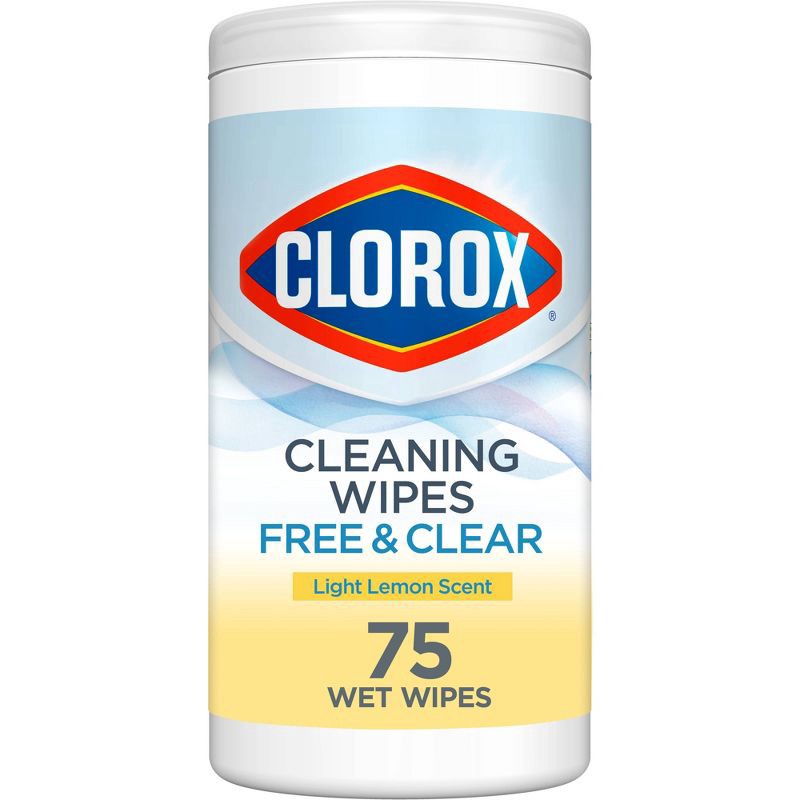 slide 1 of 14, Clorox Lemon Free & Clear Wipes - 75ct, 75 ct