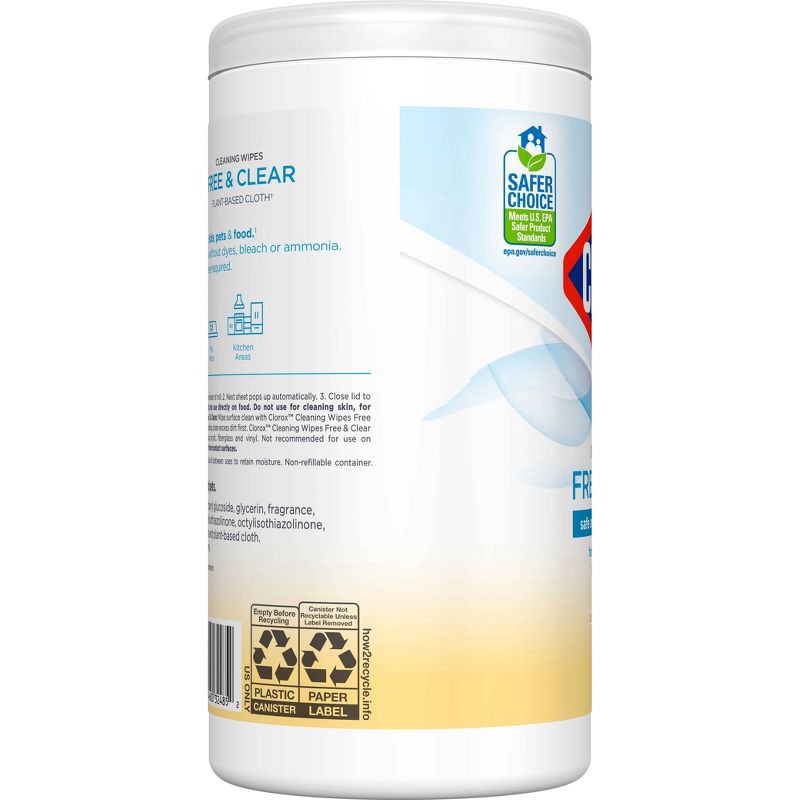 slide 11 of 14, Clorox Lemon Free & Clear Wipes - 75ct, 75 ct