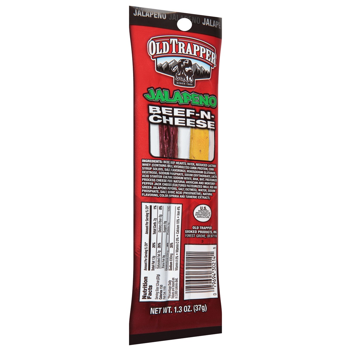 slide 9 of 9, Old Trapper Jalapeno Beef-N-Cheese 1.3 oz, 1.3 oz