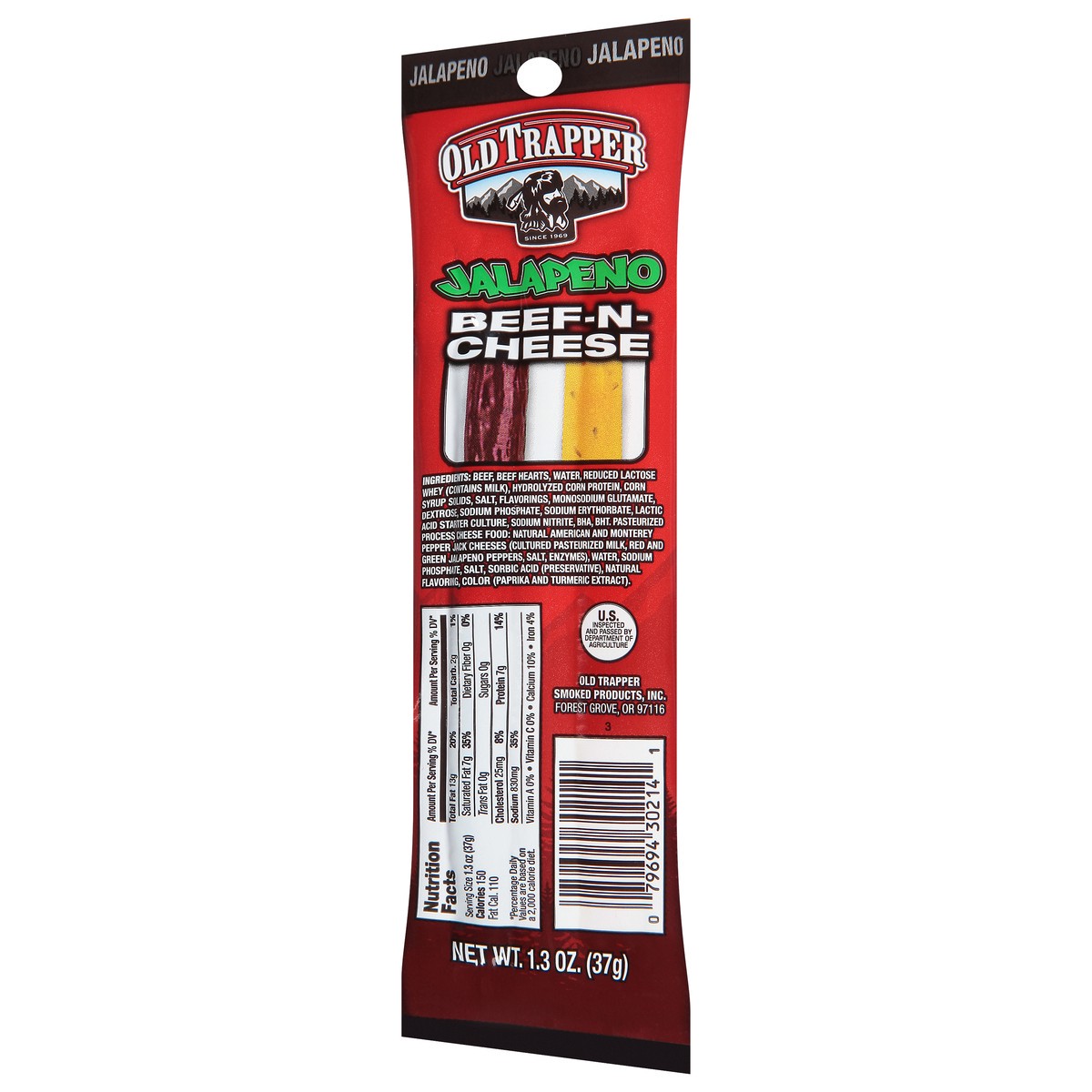 slide 4 of 9, Old Trapper Jalapeno Beef-N-Cheese 1.3 oz, 1.3 oz