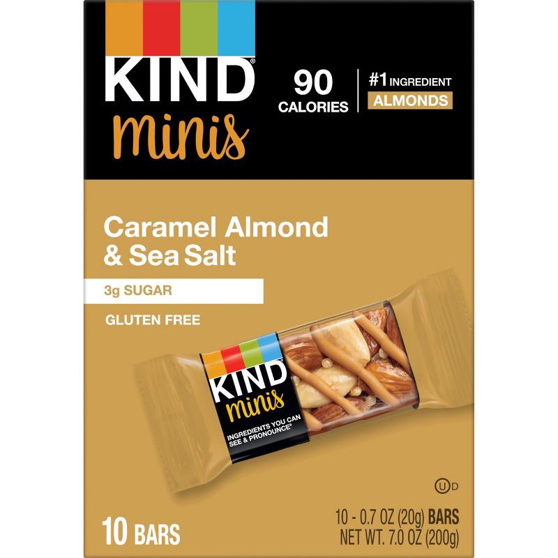 slide 2 of 7, KIND Minis Caramel Almond Sea Salt - 7oz/10ct, 10 ct; 7 oz