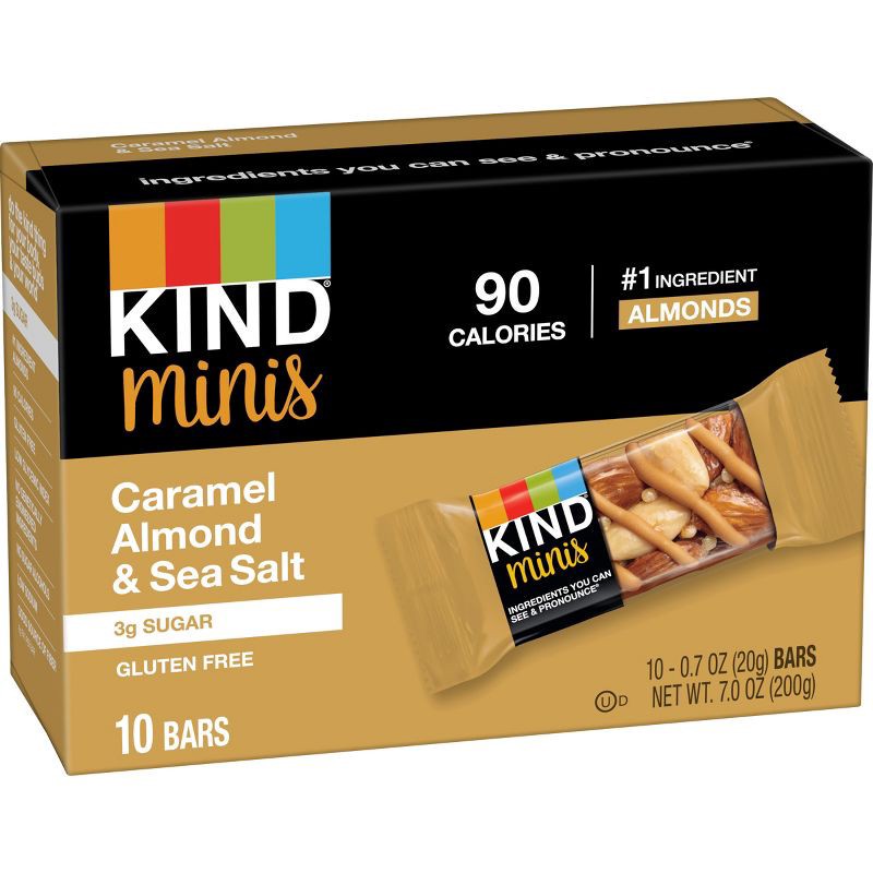 slide 3 of 7, KIND Minis Caramel Almond Sea Salt - 7oz/10ct, 10 ct; 7 oz