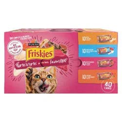 Purina Friskies Prime Filets Surfin' & Turfin' Favorites Chicken, Seafood, Tuna, Salmon, Fish and Beef Flavor Wet Cat Food - 5.5oz/40ct