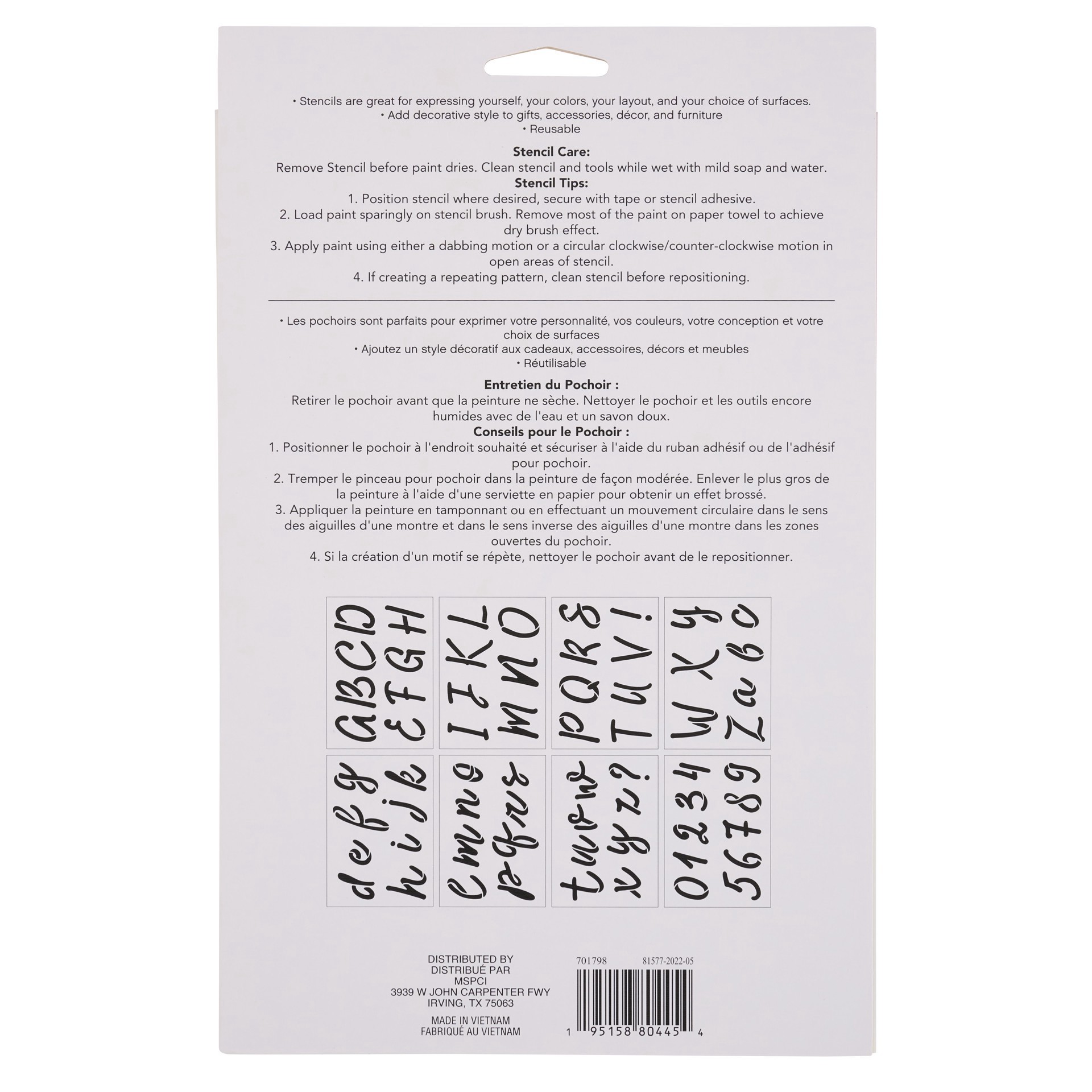 slide 2 of 4, 2.5" Round Script Alphabet Stencils By Craft Smart, 2.5 in