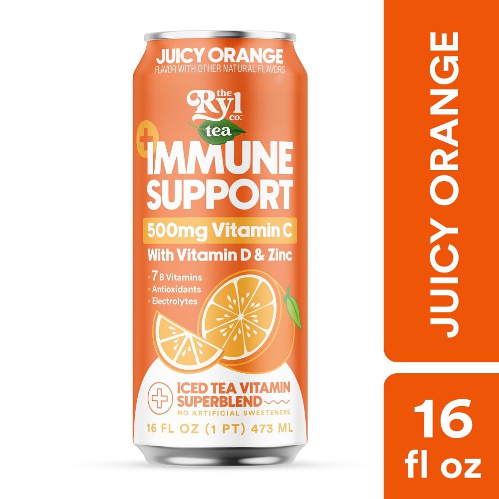 slide 1 of 3, Ryl Juicy Orange Immune Support Iced Tea, 16 fl oz