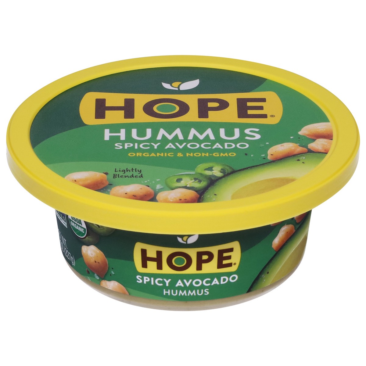 slide 1 of 9, Hope Foods Spicy Avocado Organic Hummus, 8 oz