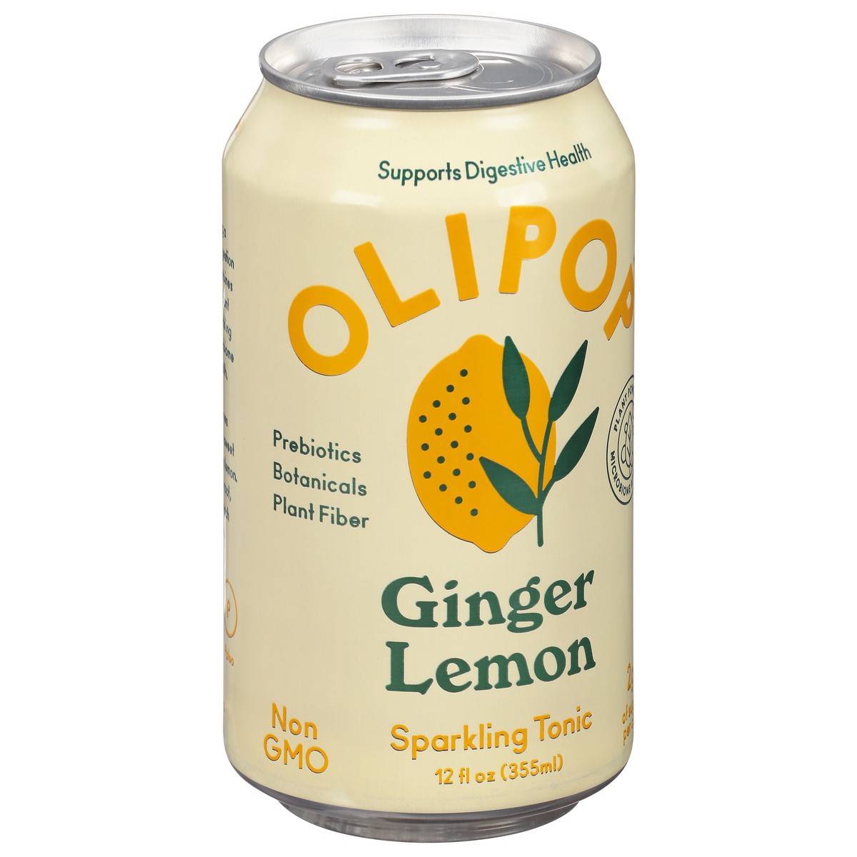 slide 6 of 9, Olipop Ginger Lemon Sparkling Tonic - 12 fl oz, 1 ct