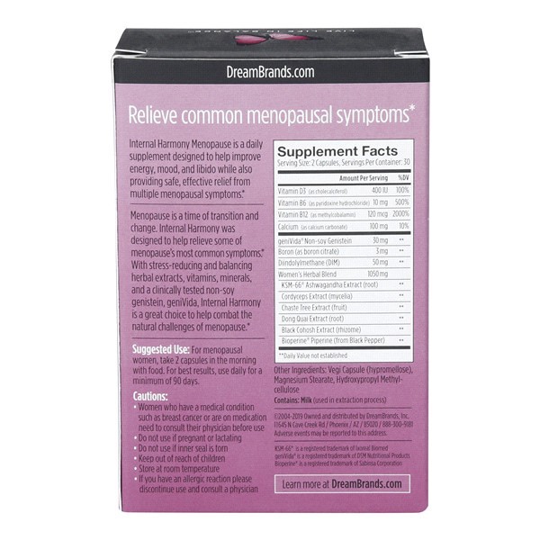 slide 12 of 13, DreamBrands Internal Harmony Multi-Symptom Menopause Relief 60 ea, 60 ct