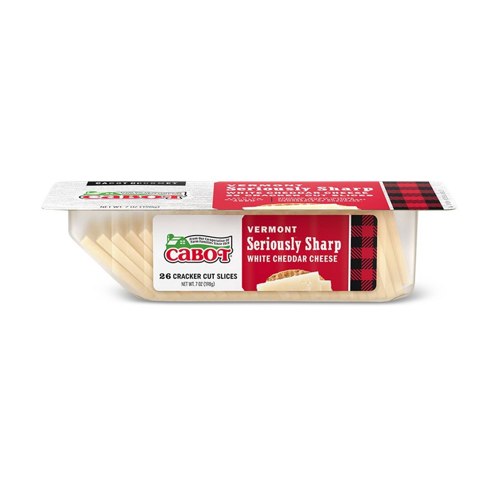slide 2 of 2, Cabot Seriously Sharp White Cheddar Cheese Cracker Cuts, 26 ct