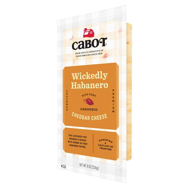 slide 4 of 9, Cabot Wickedly Habanero Cheddar Cheese, 8 oz
