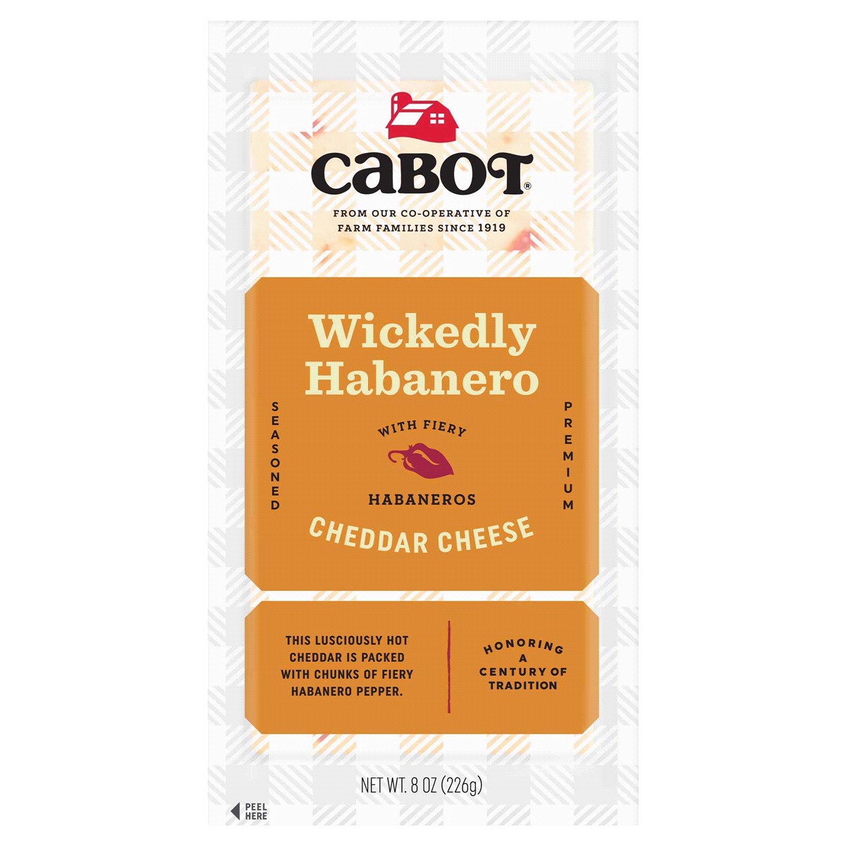 slide 1 of 9, Cabot Wickedly Habanero Cheddar Cheese, 8 oz