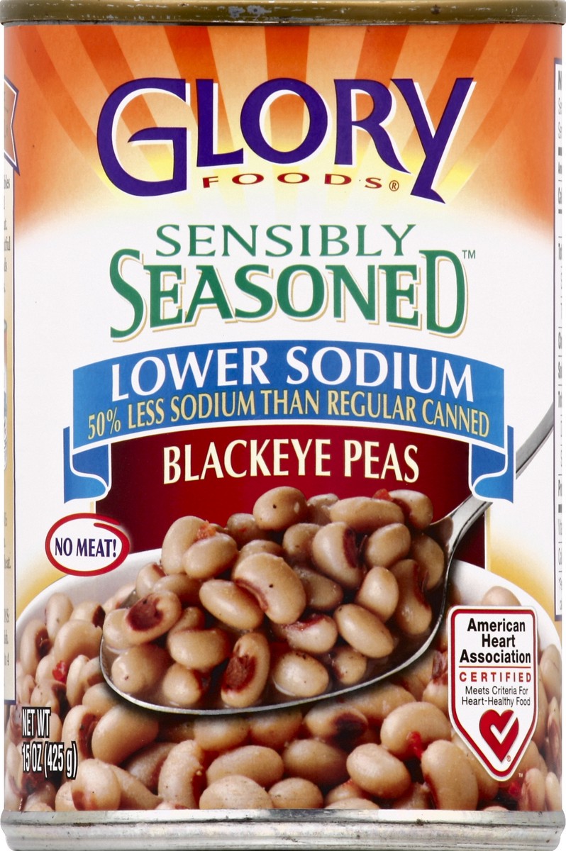 slide 2 of 2, Glory Foods Simply Seasoned Blackeye Peas, 15 oz