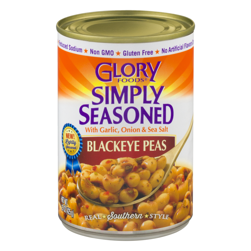 slide 1 of 2, Glory Foods Simply Seasoned Blackeye Peas, 15 oz