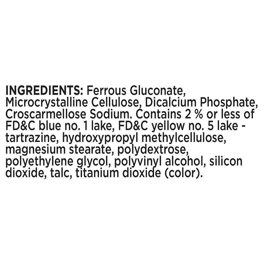 slide 5 of 5, Walgreens High Potency Iron Ferrous Gluconate Tablets 27 Mg, 100 ct