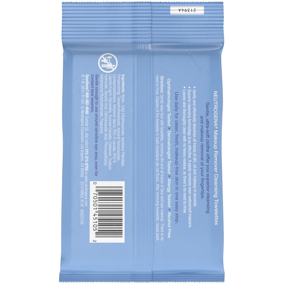 slide 6 of 6, Neutrogena Makeup Remover Cleansing Towelettes Travel Pack - Unscented - 7ct, 7 ct