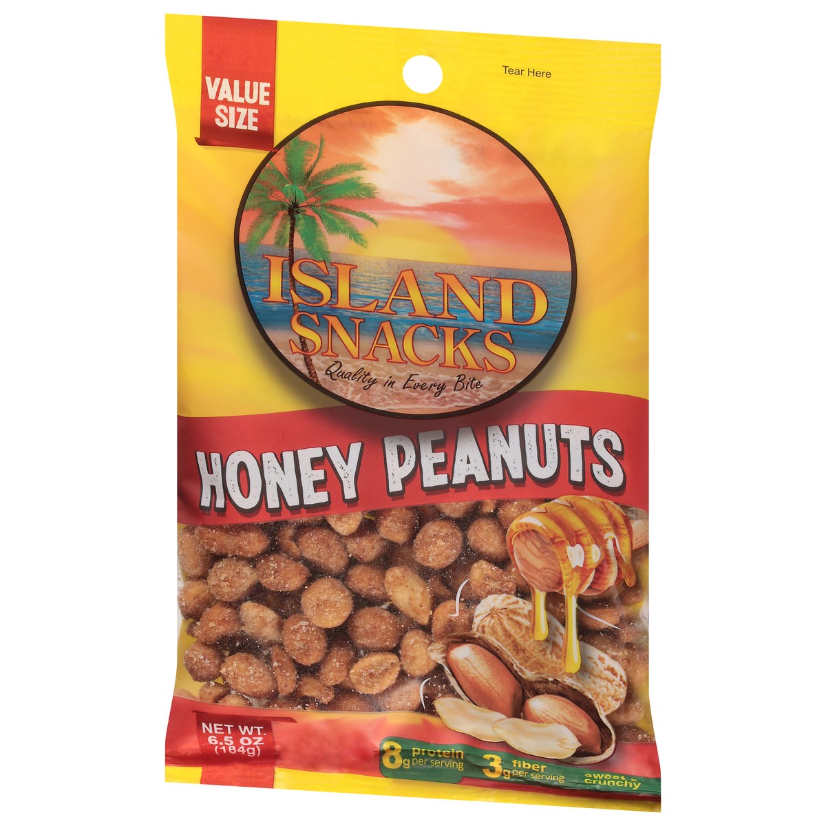 slide 11 of 13, Island Snacks Honey Peanuts Value Size 6.5 oz, 6.5 oz