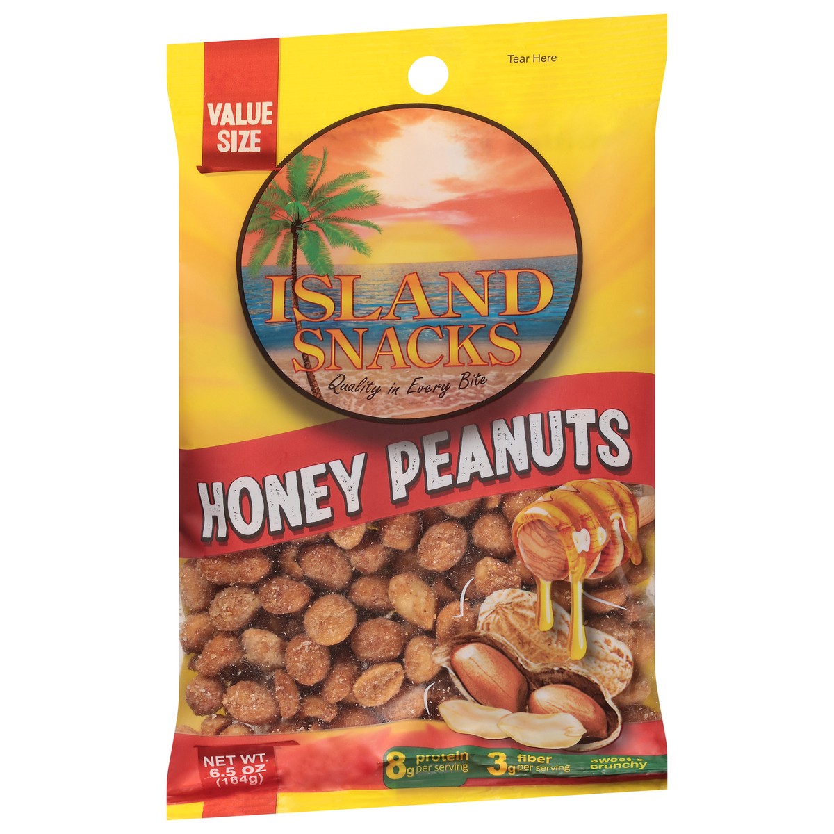slide 7 of 13, Island Snacks Honey Peanuts Value Size 6.5 oz, 6.5 oz