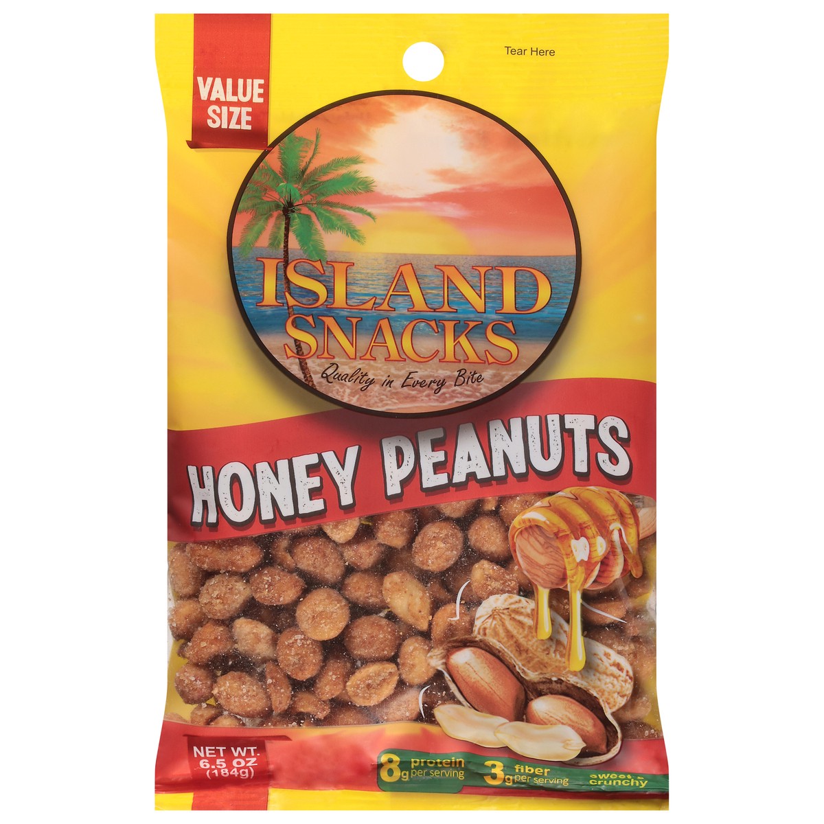 slide 10 of 13, Island Snacks Honey Peanuts Value Size 6.5 oz, 6.5 oz
