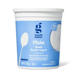 Greek Plain Nonfat Yogurt - 18g Protein 32oz - Good & Gather™