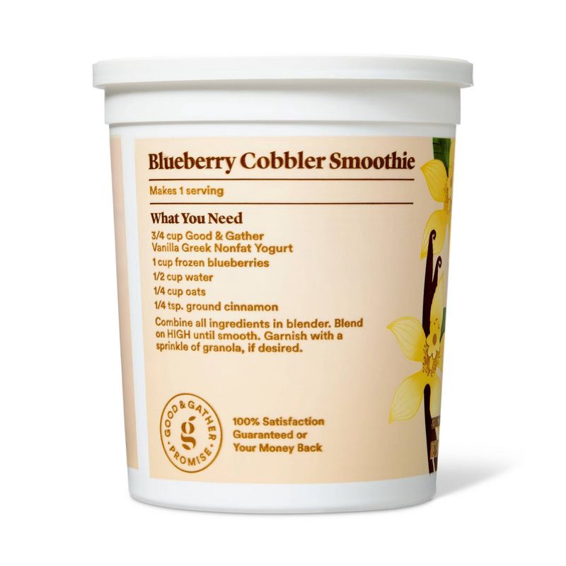 slide 3 of 5, Greek Vanilla Nonfat Yogurt - 15g Protein 32oz - Good & Gather™, 15 gram, 32 oz