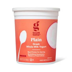 Greek Plain Whole Milk Yogurt - 16g Protein 32oz - Good & Gather™