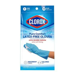 Clorox Pure Comfort Gloves - Medium: Vinyl, Reusable, BPA-Free, Multipurpose
