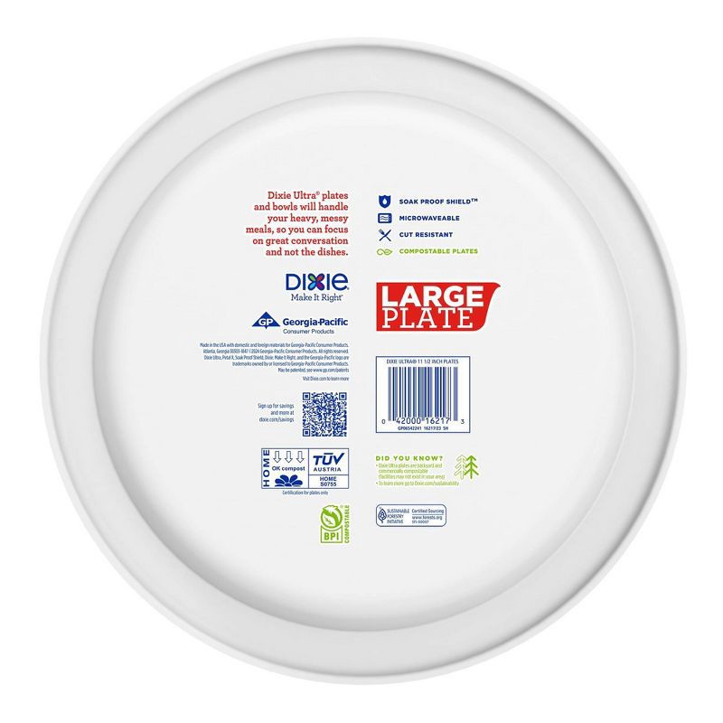 slide 6 of 9, Dixie Ultra Large 11.5" Paper Plates - 12ct, 12 ct