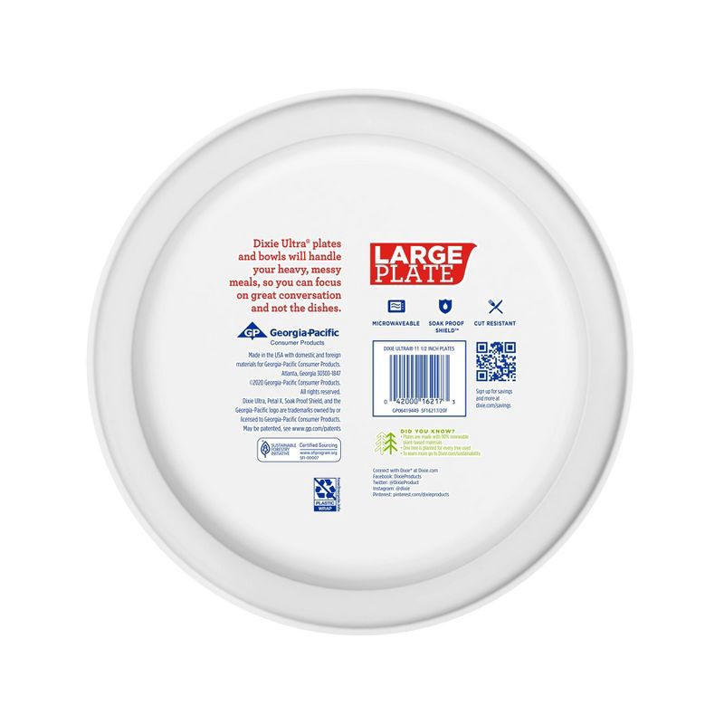 slide 9 of 9, Dixie Ultra Large 11.5" Paper Plates - 12ct, 12 ct