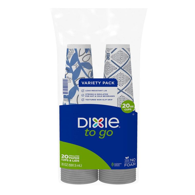 slide 1 of 10, Dixie To Go Disposable Hot Cups - 20oz, 20 oz