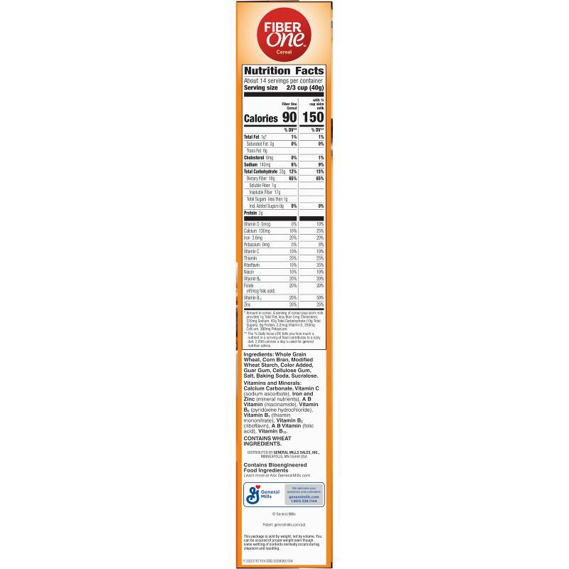 slide 6 of 10, Fiber One Original Bran Breakfast Cereal 19.6oz - General Mills, 19.6 oz