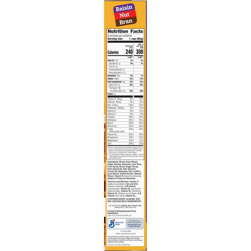 slide 6 of 7, Raisin Nut Bran Breakfast Cereal 20.8oz - General Mills, 20.8 oz
