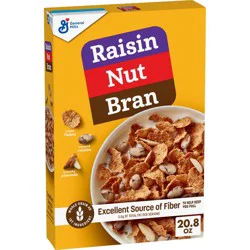 Raisin Nut Bran Breakfast Cereal 20.8oz - General Mills: No Artificial Sweeteners, Whole Grain