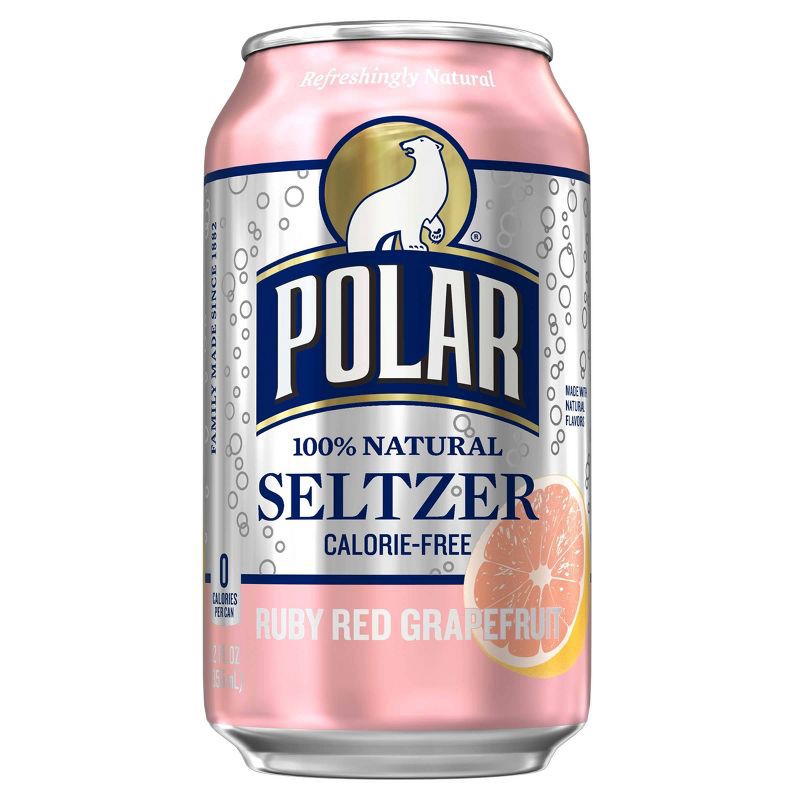 slide 3 of 3, Polar Beverages Polar Ruby Red Grapefruit Seltzer Water - 8pk/12 fl oz Cans, 8 ct; 12 fl oz