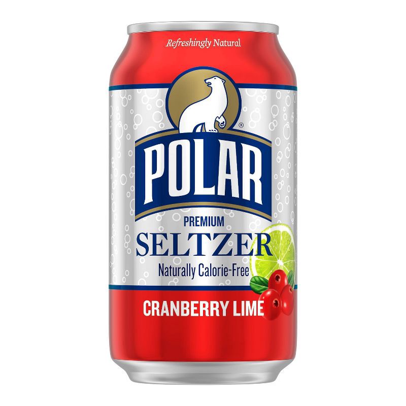 slide 5 of 7, Polar Beverages Polar Cranberry Lime Seltzer Water - 8pk/12 fl oz Cans, 8 ct; 12 fl oz