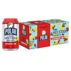 Polar Beverages Polar Cranberry Lime Seltzer Water - 8pk/12 fl oz Cans
