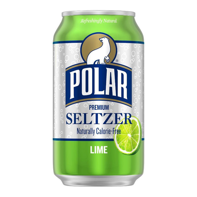 slide 5 of 7, Polar Beverages Polar Lime Seltzer Water - 8pk/12 fl oz Cans, 8 ct; 12 fl oz