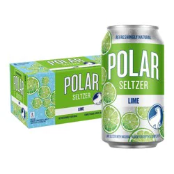 Polar Beverages Polar Lime Seltzer Water - 8pk/12 fl oz Cans